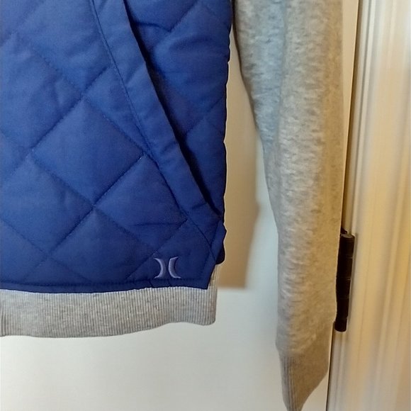 Women's size XS Hurley warm zip up hoodie (dark blue and grey) - Picture 8 of 11